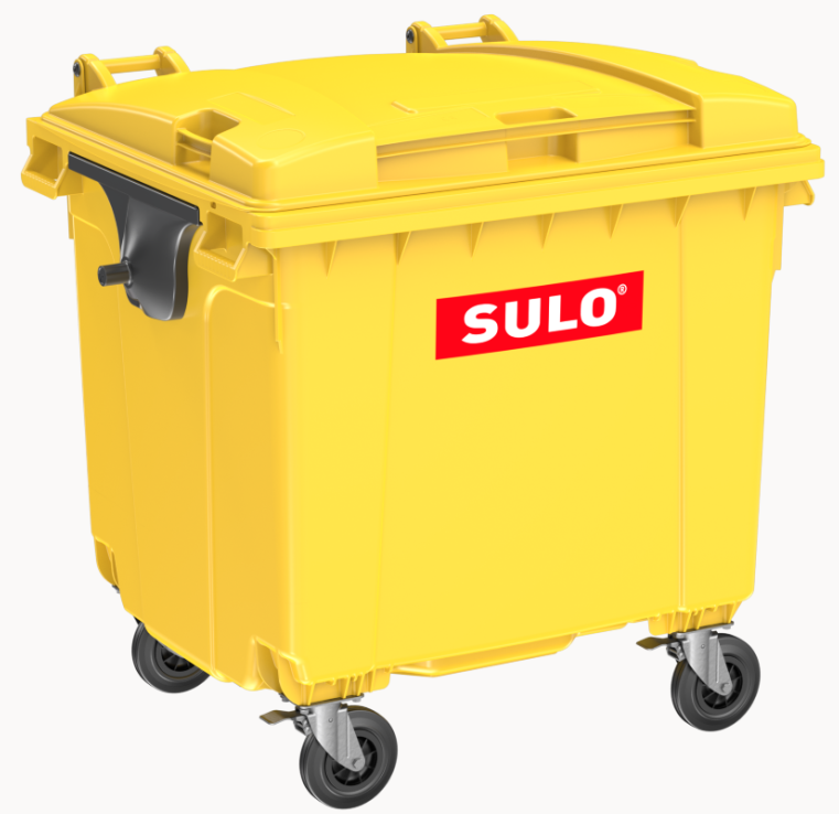 Сміттєвий бак SULO пластиковий жовтий 1100л